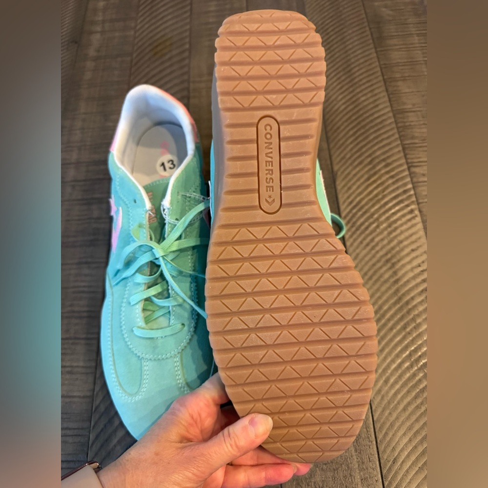Converse Run Star Trainer Suede Sneakers Aqua/Pink Men’s Size 13 (NWT) - Picture 11 of 16